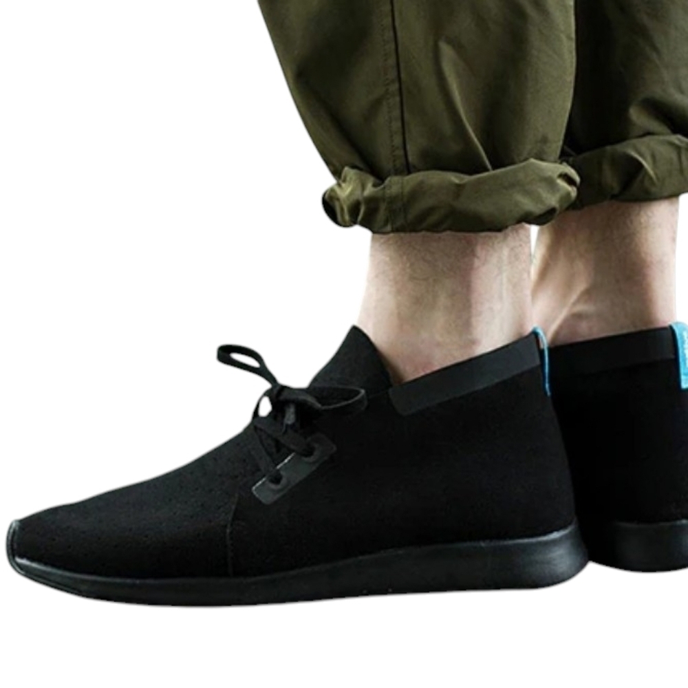 NATIVE Shoes Mens Apollo Moc Chukka Fashion Black Sneaker Size 5